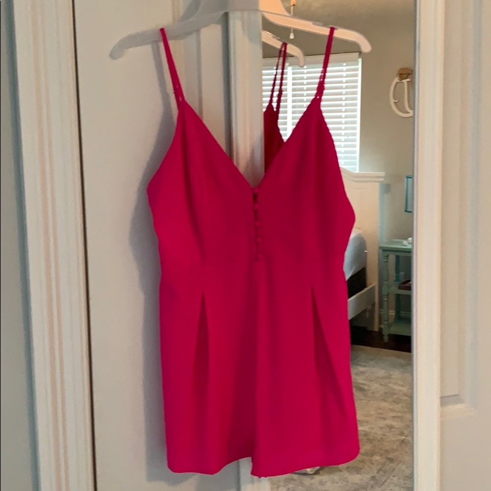 Hot pink boutique romper